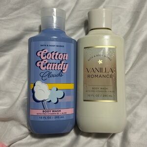 Bath & Body Works Cotton Candy Clouds Body Wash Bundle - Blue